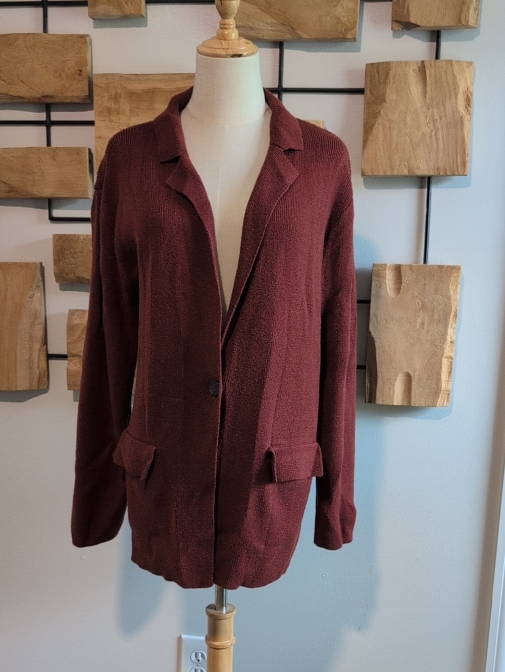 Liz Claiborne Rust Knit Blazer